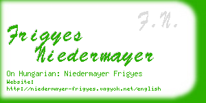 frigyes niedermayer business card